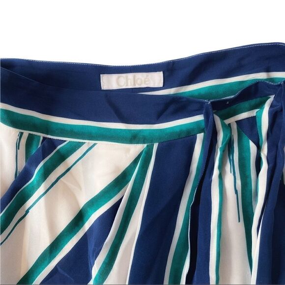 Chloe Silk stripe shorts in size 34 made in France - Picture 12 of 15